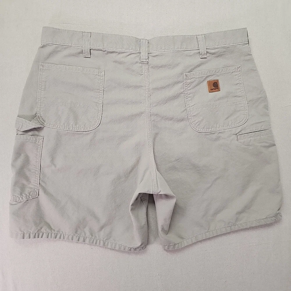 Carhartt Men's 44 Tan Solid Canvas Carpenter Workwear Original Fit Shorts‎ B144